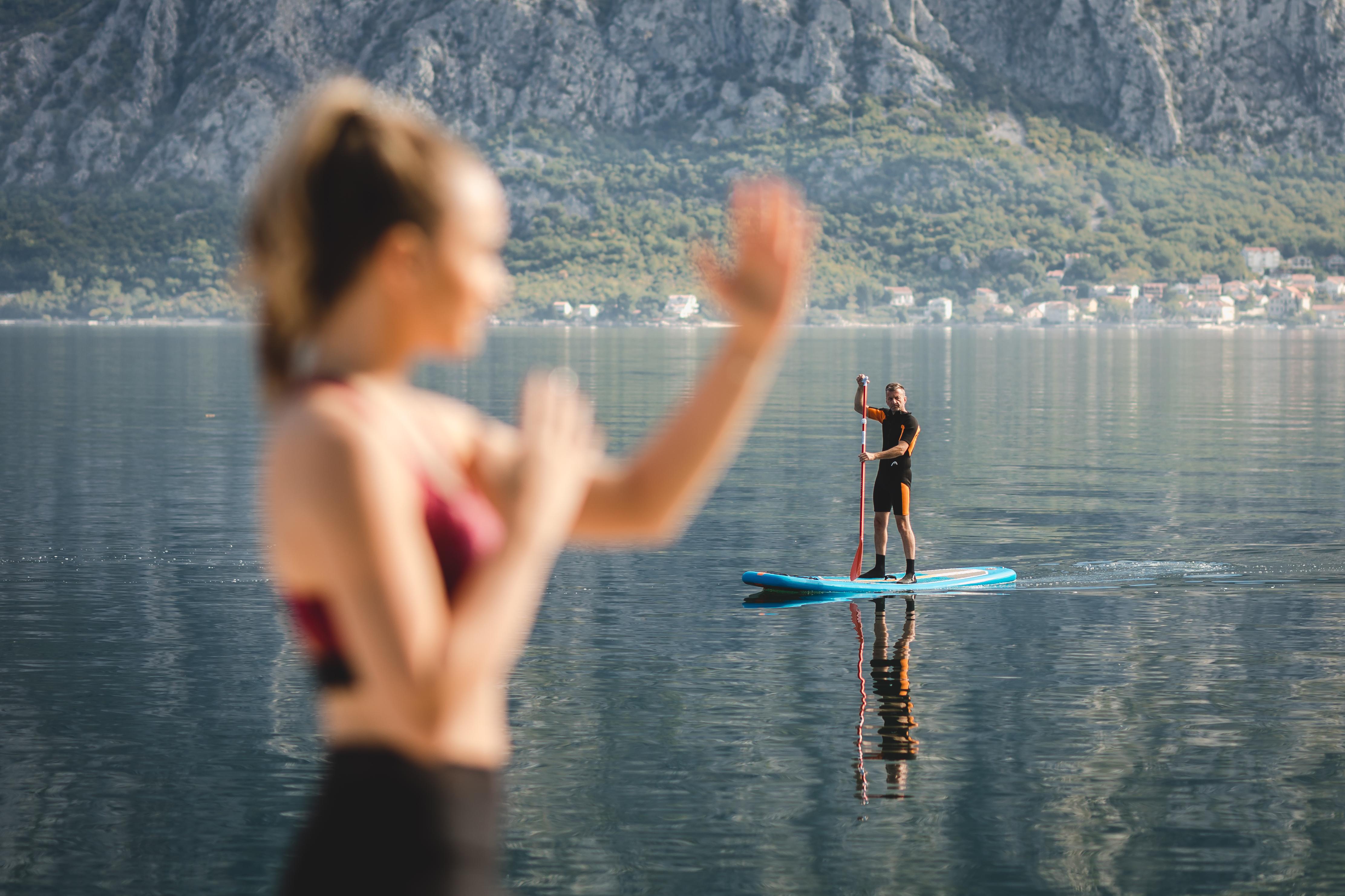 Hyatt Regency Kotor Bay Resort (Adults Only) Zewnętrze zdjęcie Stand-up paddle boarder on Lake Maggiore